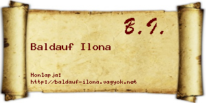 Baldauf Ilona névjegykártya